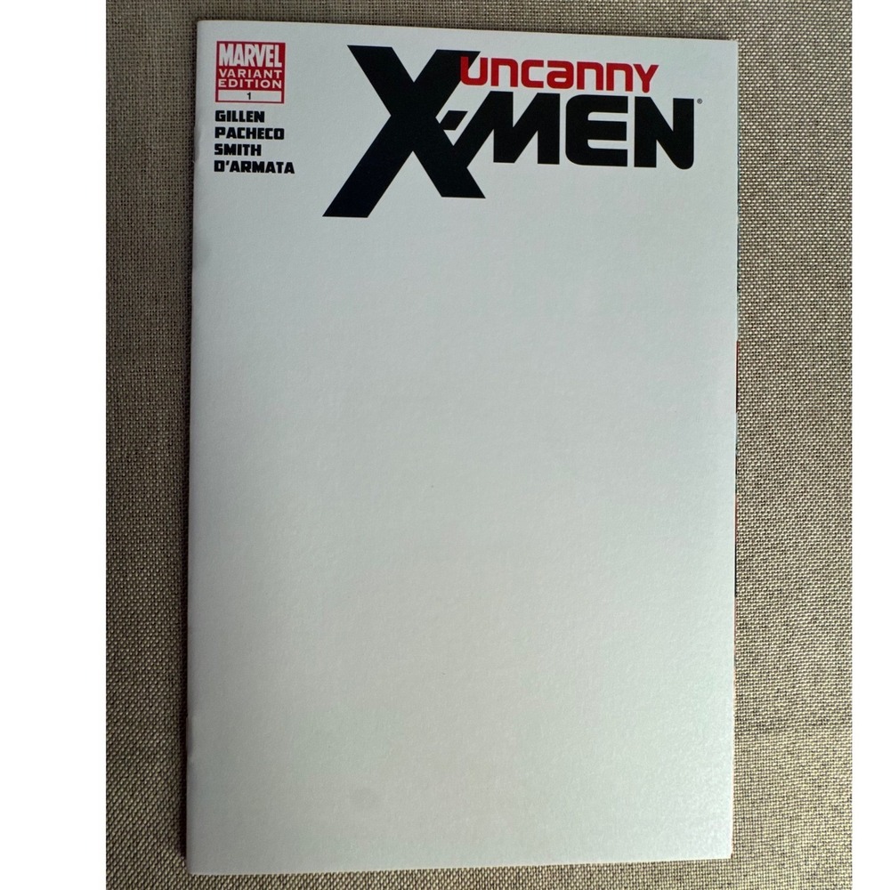Uncanny X-Men #1 Blank Variant 2011 Vol 2 Marvel Gillen Pacheco Sketch Cover